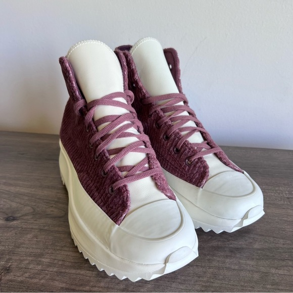 Converse Run Star Hike Platform Hi Striped Knit Shoe Size 10 or 11.5 - Picture 6 of 9